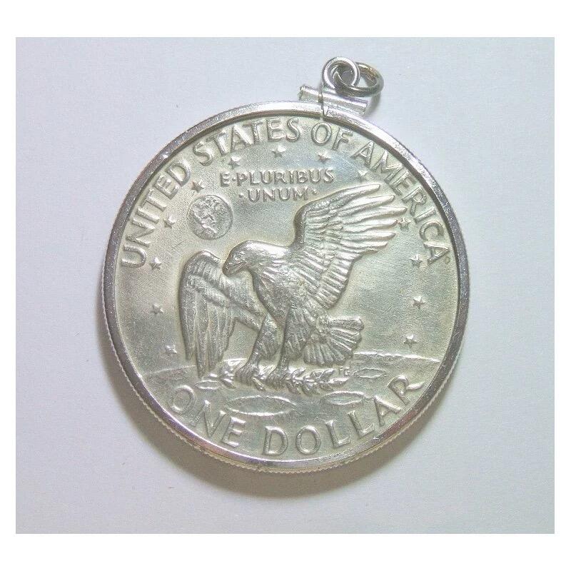 美国1972年 总统艾森豪威尔高浮雕精制币章吊坠 40MM
