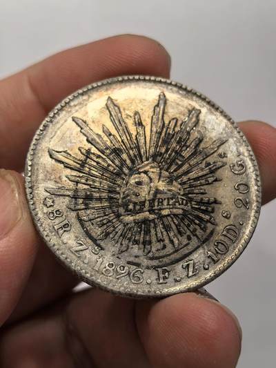 博洋堂世界钱币拍卖第129期（全场包邮） 墨西哥花边鹰洋1896ZS FZ 全羽毛墨印