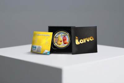 CSIS-GREAT评级精品钱币拍卖第三百零六期 爆笑虫子 首播15周年 双面加厚超高浮雕光感变色彩色纪念铜章 发行量199 带盒证