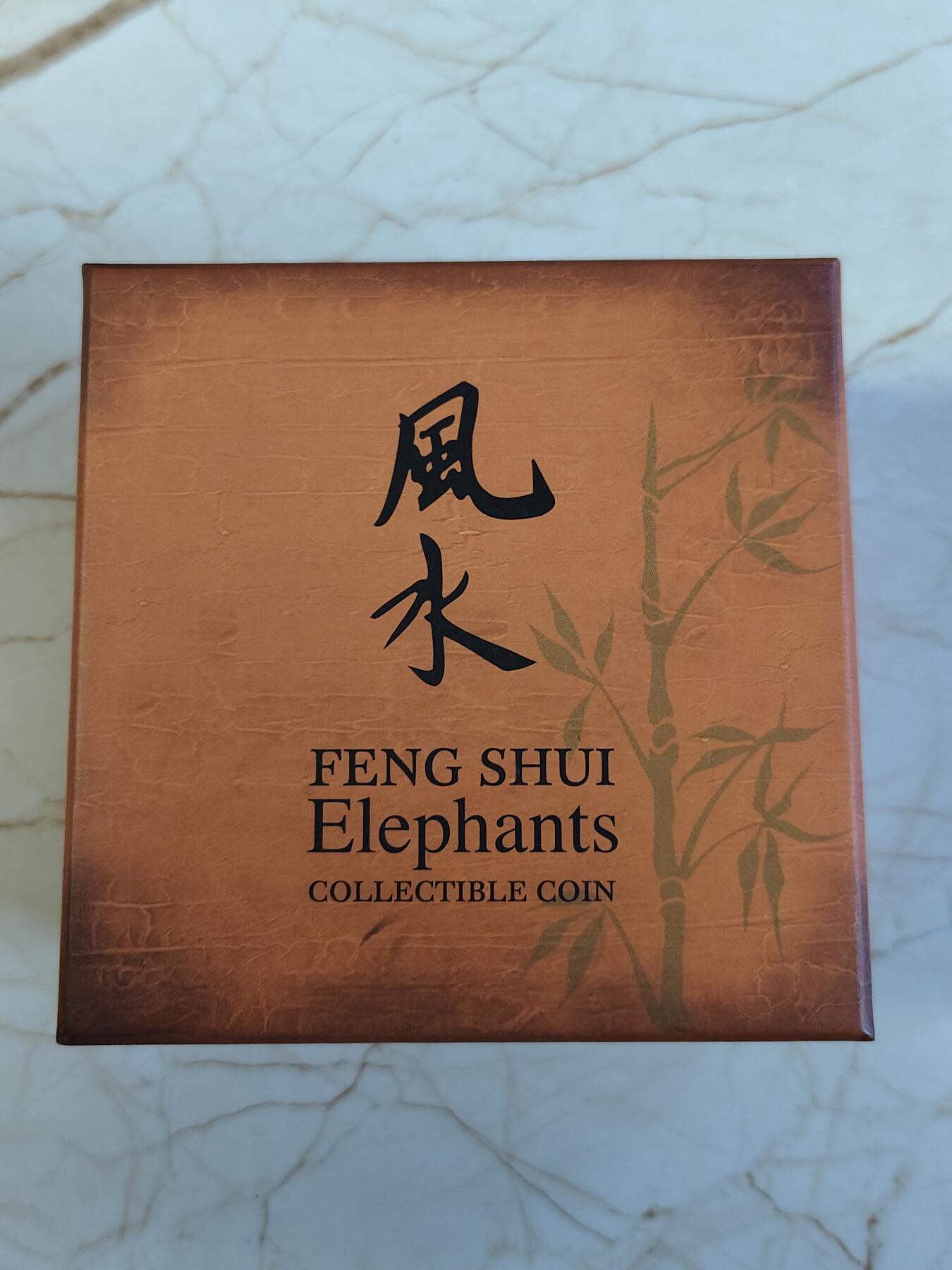 第165期拍卖【长期征集拍品】 纽埃2015年风水系列大象彩色纪念银币，999银，发行5000枚，原价850