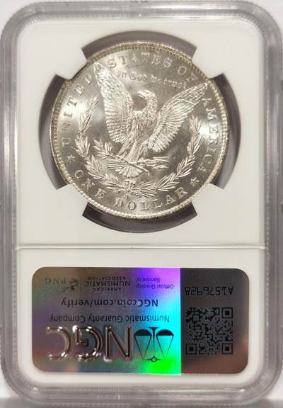 博洋堂世界钱币拍卖第129期（全场包邮） NGC MS63 美国1883年O版根银币，爆光BU品质，藏家必备品质