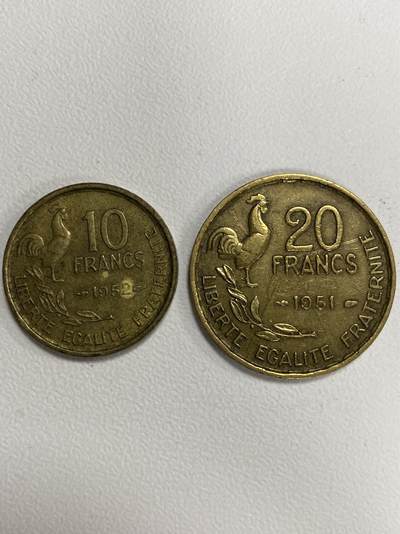 法国 2枚 10分 20分 - 法国 2枚 10分 20分