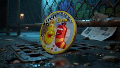 CSIS-GREAT评级精品钱币拍卖第三百零六期 爆笑虫子 首播15周年 双面加厚超高浮雕光感变色彩色纪念铜章 发行量199 带盒证