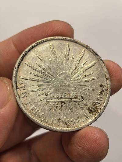 博洋堂世界钱币拍卖第129期（全场包邮） 墨西哥直边鹰洋1898CN AM 原光全羽无戳