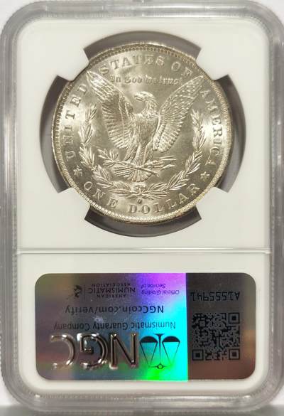 博洋堂世界钱币拍卖第129期（全场包邮） NGC MS63 美国1884年O版摩根银币，币面干净利落，非常漂亮