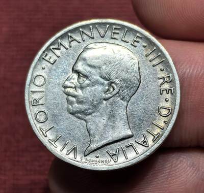 南宋泉阁俄币 外币 国币 专场第十四期【送拍无额外佣金】 - 意大利 1927年 小鹰5里拉银币 银币 光度不错 好品