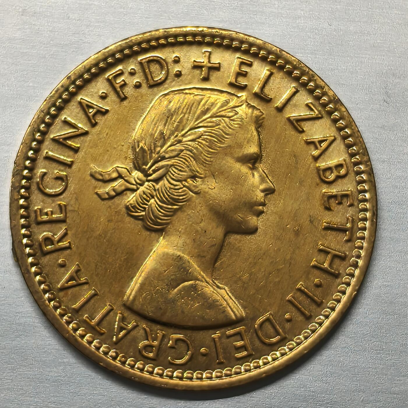 Krab外币市集Vol.17 英国1967年半便士镀金