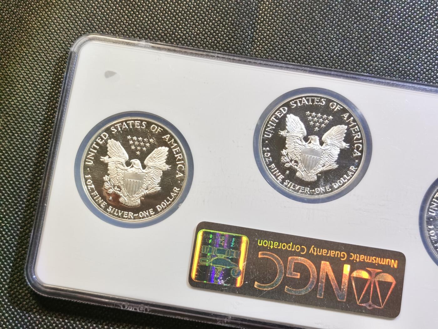  甄臻铺-世界币章拍卖（第23期），送拍享返佣金等优惠多多 NGC-PF69UC 美国1989-1991年行走女神1美元鹰洋精制银币 3枚套盒 美国鹰洋少见早期版本 PROOF版本发行量更为稀少