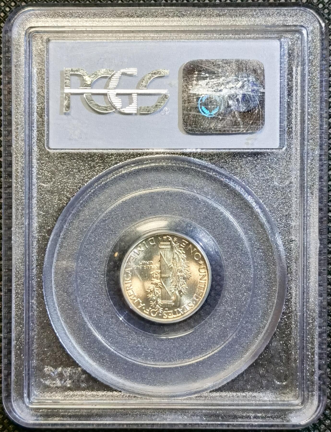  甄臻铺-世界币章拍卖（第23期），送拍享返佣金等优惠多多 PCGS-MS66 1945年美国小飞侠，少见版本盒子，高分