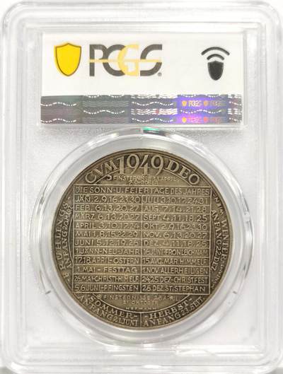 博洋堂世界钱币拍卖第129期（全场包邮） PCGS SP63 维也纳日历系列1949年版银章，后期有很多镀银款，这个是90%含量的银章。