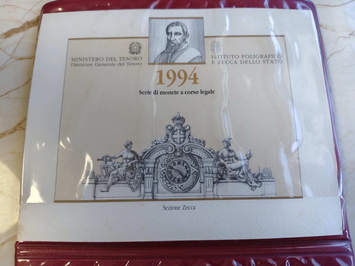 第165期拍卖【长期征集拍品】 获奖意大利1994年画家丁托列托普制11枚纪念套币含2枚银币，含银835，1000里拉的14.6克，500里拉的11克， 画家丁托列托获得克劳斯1996年度最佳银币大奖，原价850