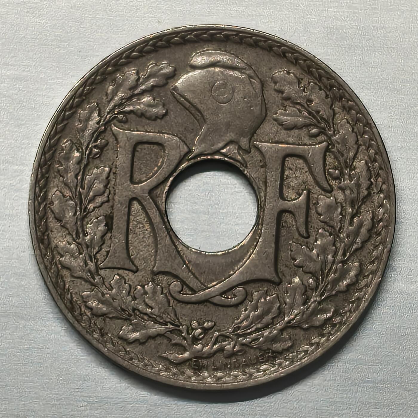 Krab外币市集Vol.17 法国1918年5分-large size