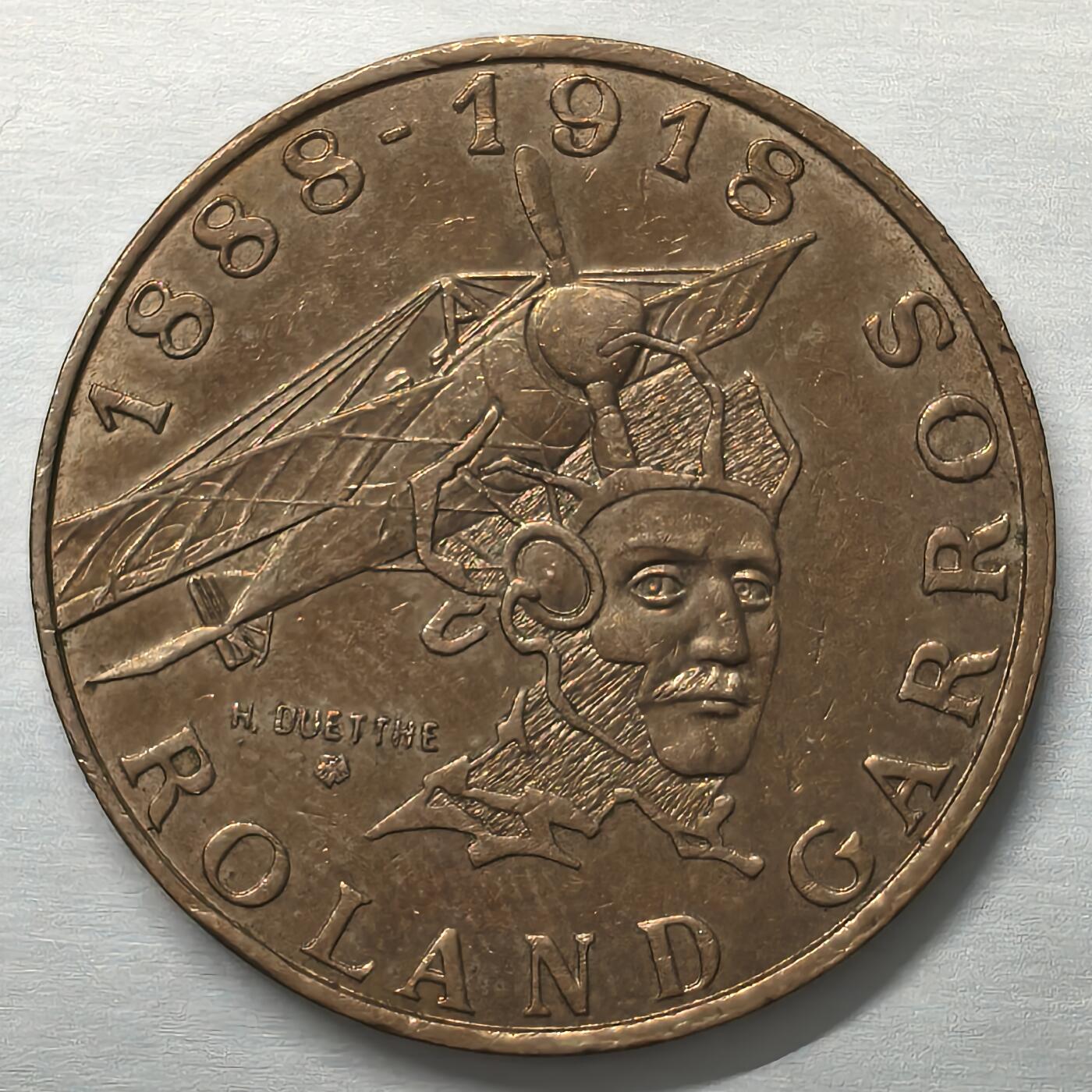 Krab外币市集Vol.17 法国1988年10法郎纪念币-飞行员罗兰