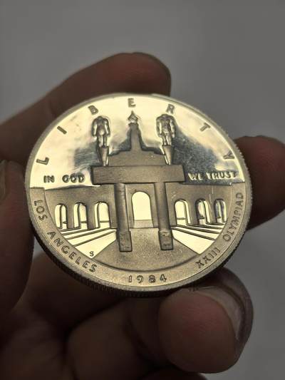 博洋堂世界钱币拍卖第129期（全场包邮） 美国1984年洛杉矶奥运会纪念1美圆