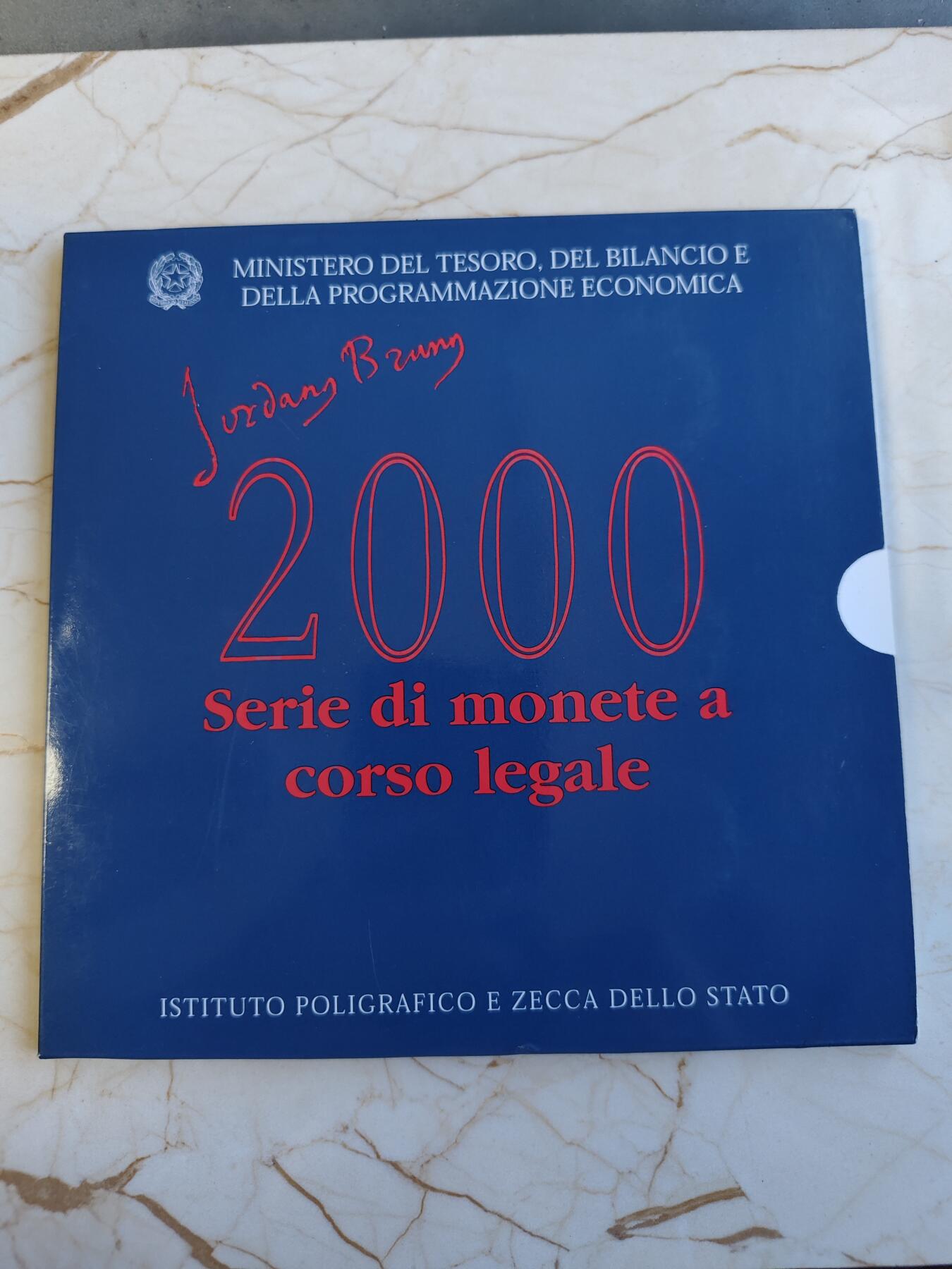 第165期拍卖【长期征集拍品】 意大利2000年思想家布鲁诺12枚纪念套币含2枚银币，835银，原价680