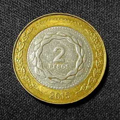 【游宝拍卖】乙巳蛇年52期 周四集拍 - 阿根廷-2比索 2015年