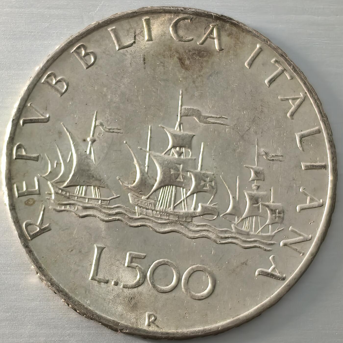 Krab外币市集Vol.17 意大利1966年500里拉银币