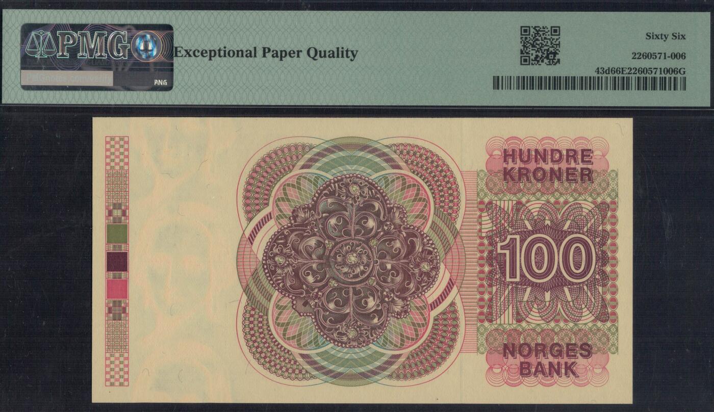 挪威1991年100克朗 P-43d 无47 实物图 UNC