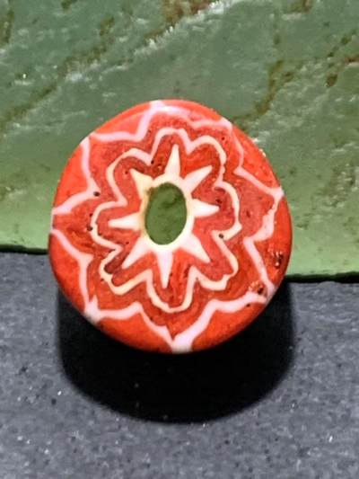尼泊尔古法手做老琉璃珠一颗！，， - 尼泊尔古法手做老琉璃珠一颗！，，