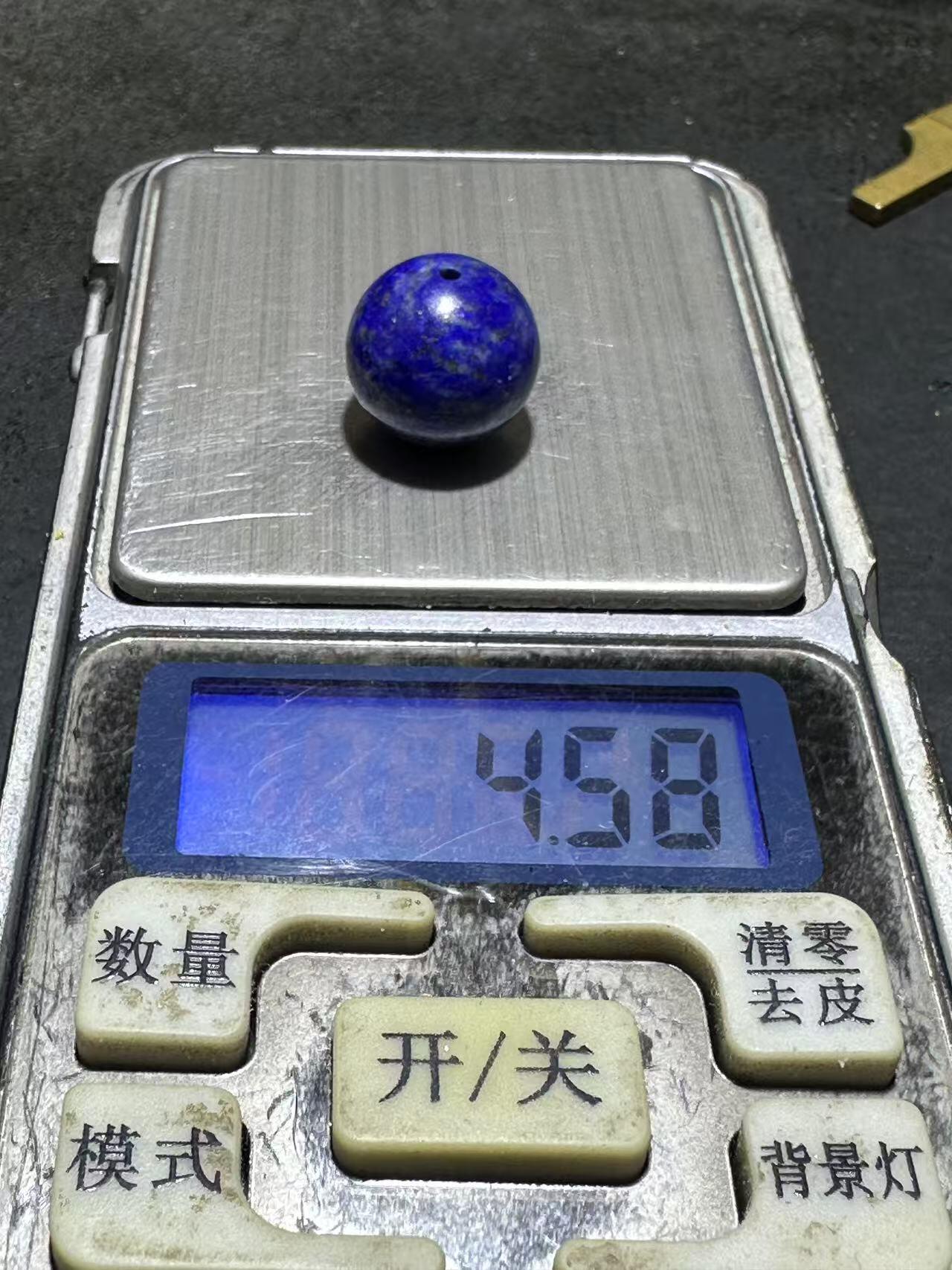 阿富汗老矿青金石通货圆珠一个！，，