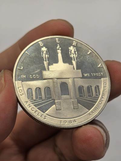 博洋堂世界钱币拍卖第129期（全场包邮） 美国1984年洛杉矶奥运会纪念1美圆