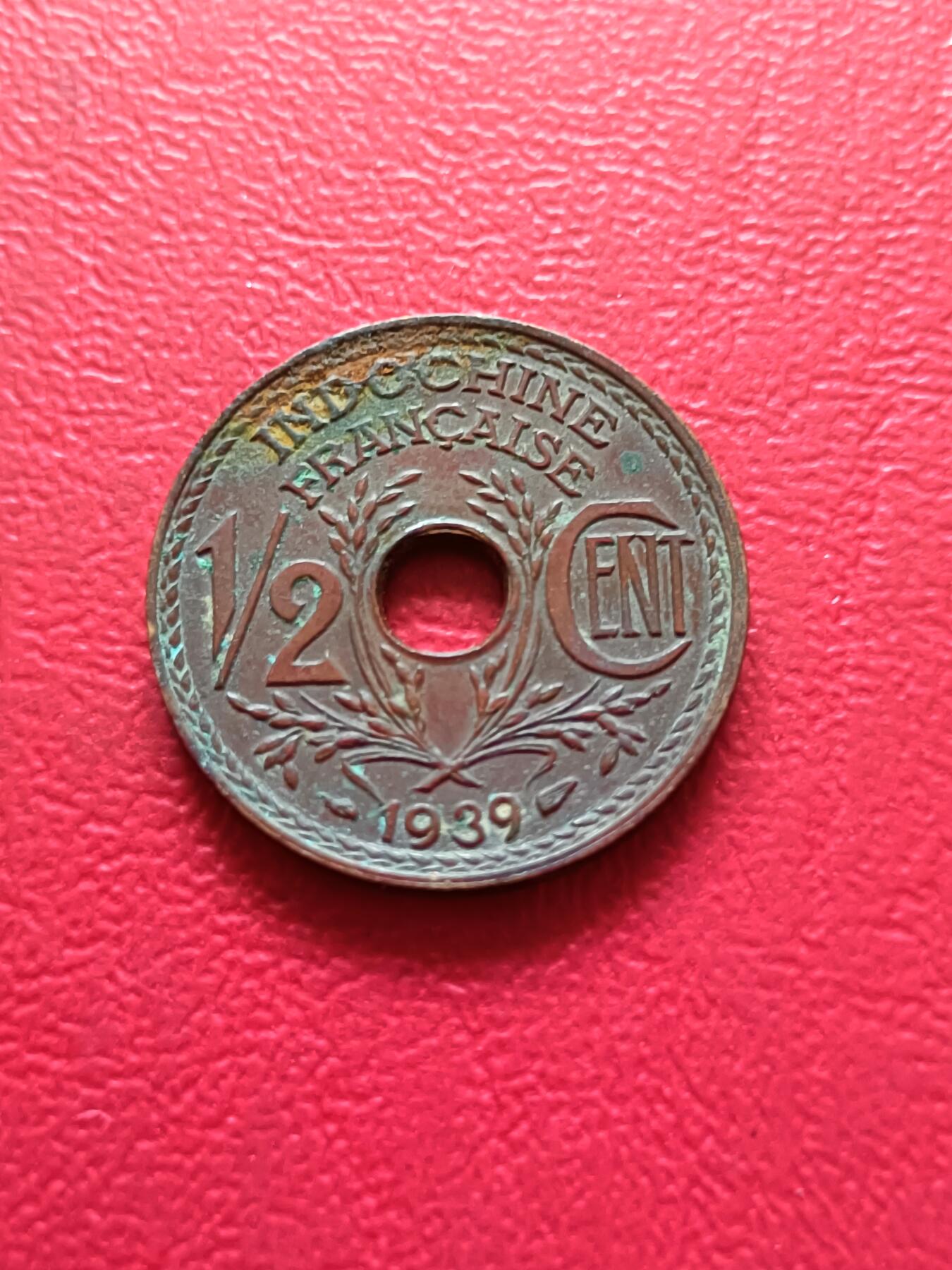 【云涧收藏】第四十一场 法属印支1939年1/2分
