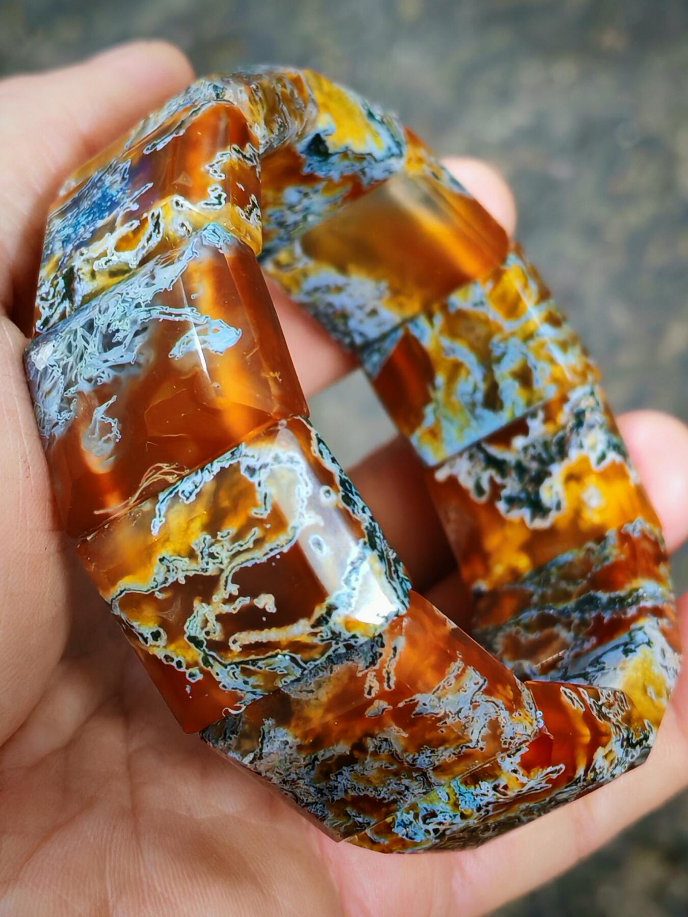 ❤️红油水草精工倒八棱大手排(30121)尺寸24*19*9㎜数量12块重量97g