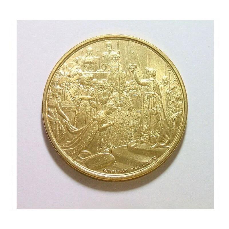 法国拿破仑金叶冠+加冕仪式 高浮雕精制大铜章 40MM