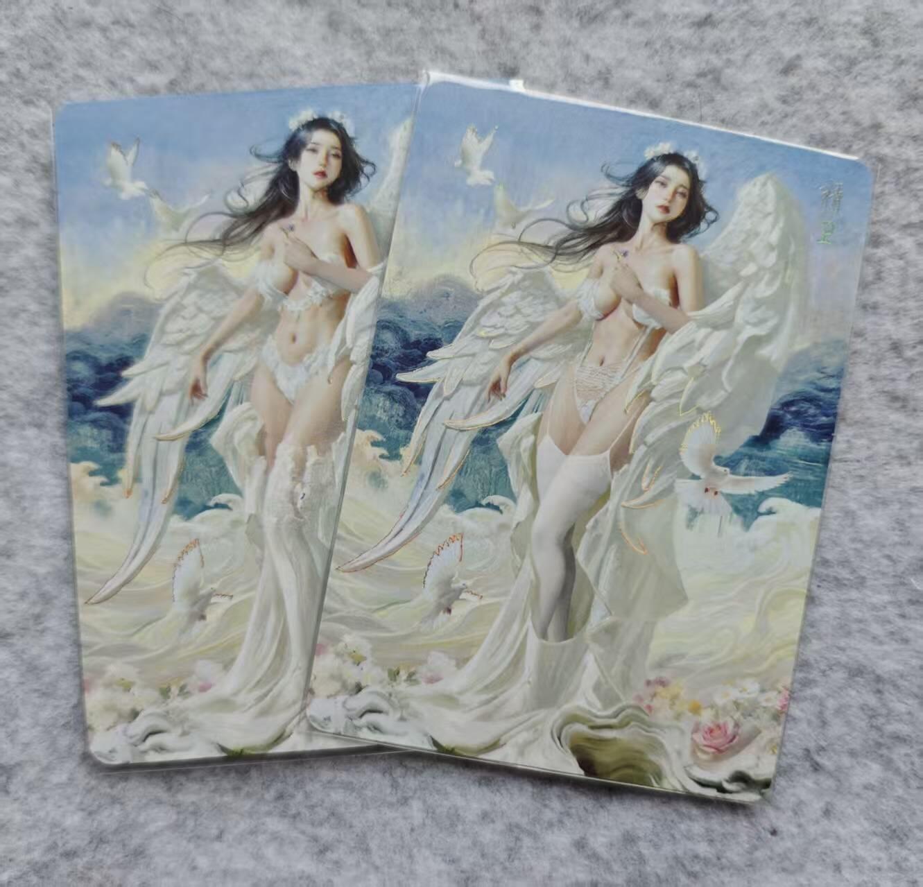 龙虎卡牌第44场 （无佣金，满120包邮，欢迎送拍） 冷烫普卡2张 燎原 妖姬传 精卫
