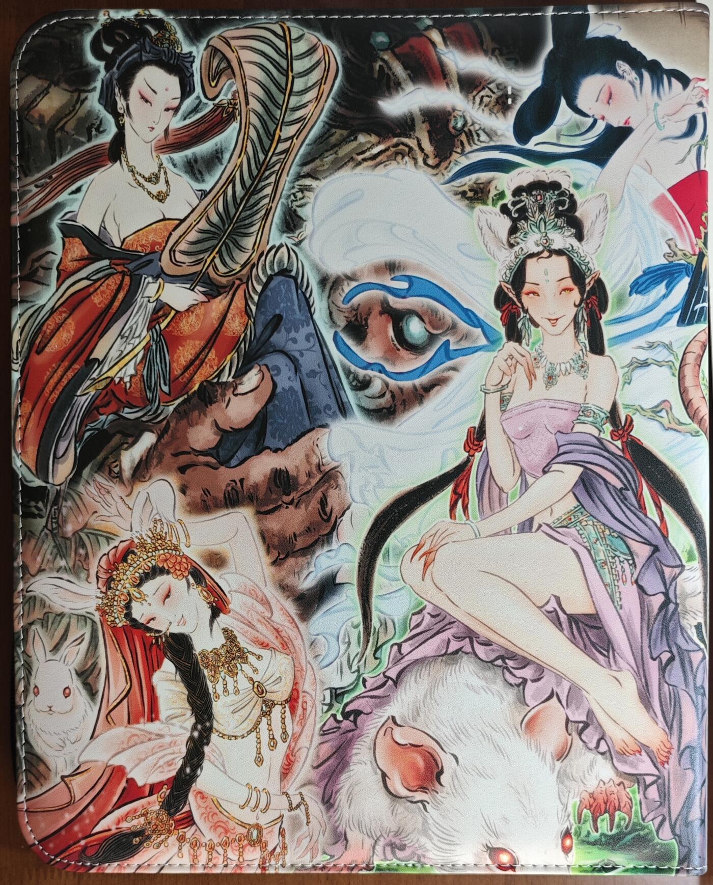 白泽拍卖卡牌手绘专场第20期（夕阳已下月初生，小暑才交雨渐晴） 2024 焱卡文化 彫仙解语花系列 卡册一本+20页卡页 9宫（1）