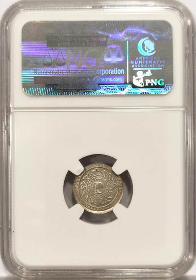 博洋堂世界钱币拍卖第129期（全场包邮） NGC老盒 MS64 1860泰国大象1/8铢银币，光度很好，质感一流。