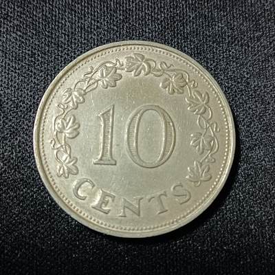 【游宝拍卖】乙巳蛇年53期 周六集拍 - 马耳他-10分 1972年