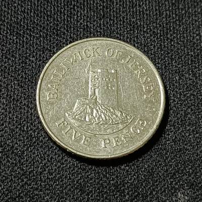 【游宝拍卖】乙巳蛇年53期 周六集拍 - 英属泽西-5便士 2002年