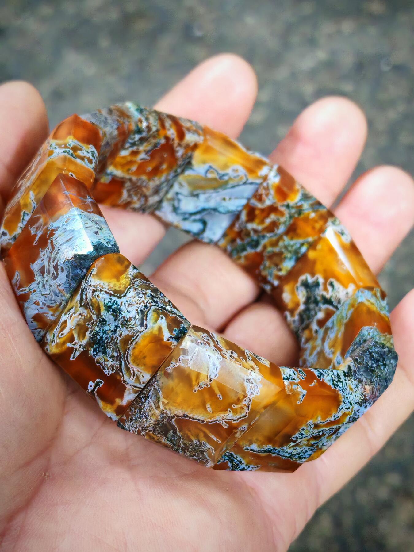 ❤️红油水草精工倒八棱大手排(30121)尺寸24*19*9㎜数量12块重量97g