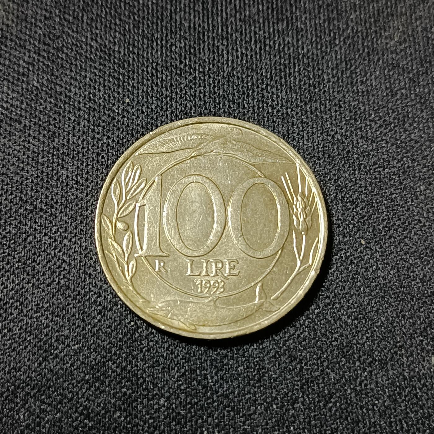 【游宝拍卖】乙巳蛇年53期 周六集拍 意大利-100里拉 1993年
