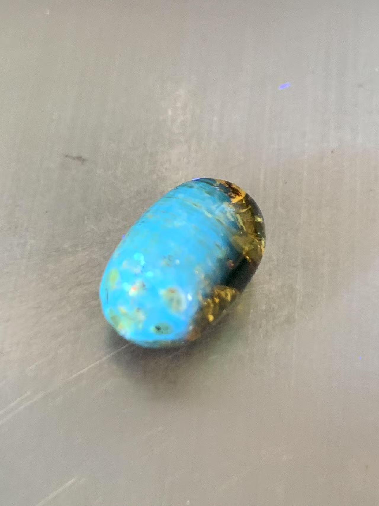 精美乌克兰花珀枣形桶珠一个
