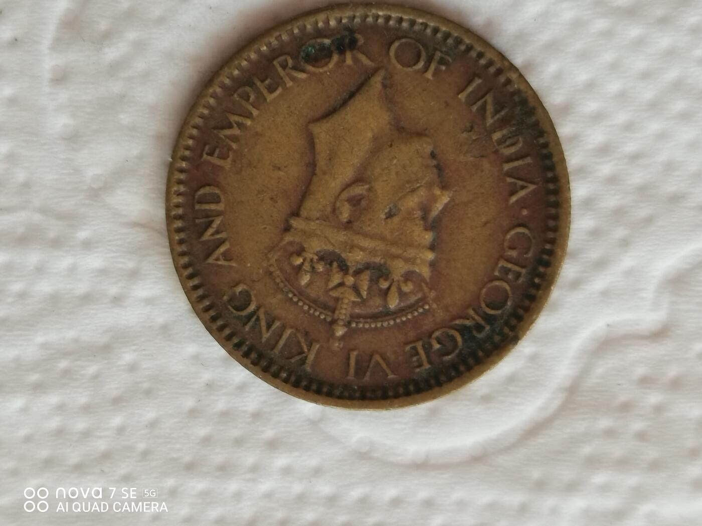 外币 1943英属锡兰25分