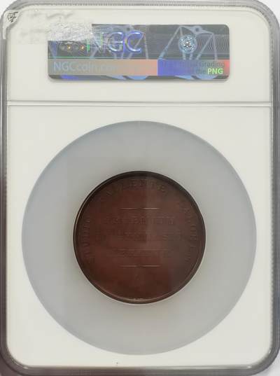 博洋堂世界钱币拍卖第129期（全场包邮） NGC MS62 大不列颠爱德华6世创建语言学校纪念巨大铜章，58mm加大加厚盒子，极其厚重，1880年左右的叙事原铸大铜章！