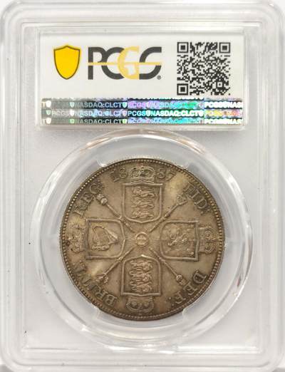 博洋堂世界钱币拍卖第129期（全场包邮） PCGS MS63 英国1887年双弗洛林银币，大银币回转十字光，包浆舒服，值得拥有