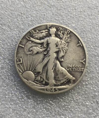 世界钱币专场拍卖 - 美国1945年行走女神半美元银币
