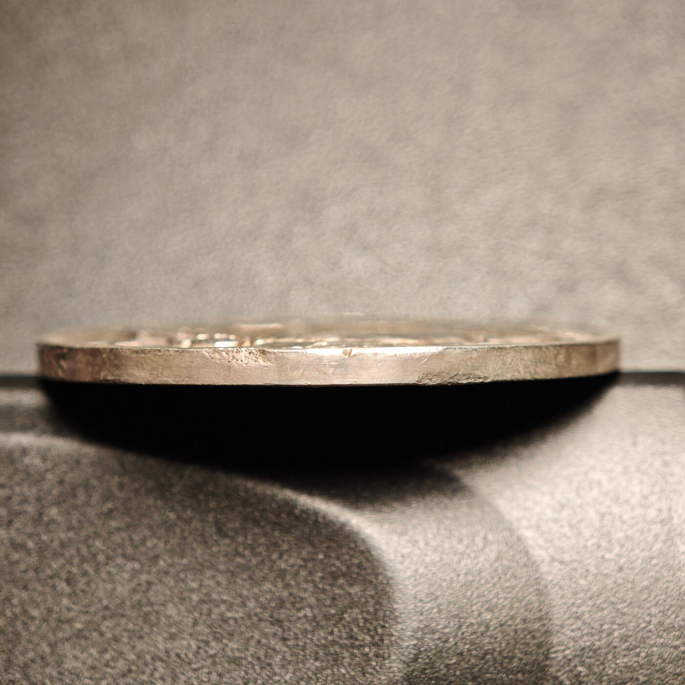 【德藏】世界币章拍卖第136期（拍品征集中~欢迎藏友联系） 1883年(刻字) 法国结婚纪念银章 丰饶角边铭 五彩包浆 直径约：39.3mm；重约：25g 边有磕碰