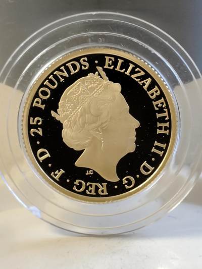 英国2021年大不列颠女神7.8克纪念金币，9999金，发行775枚