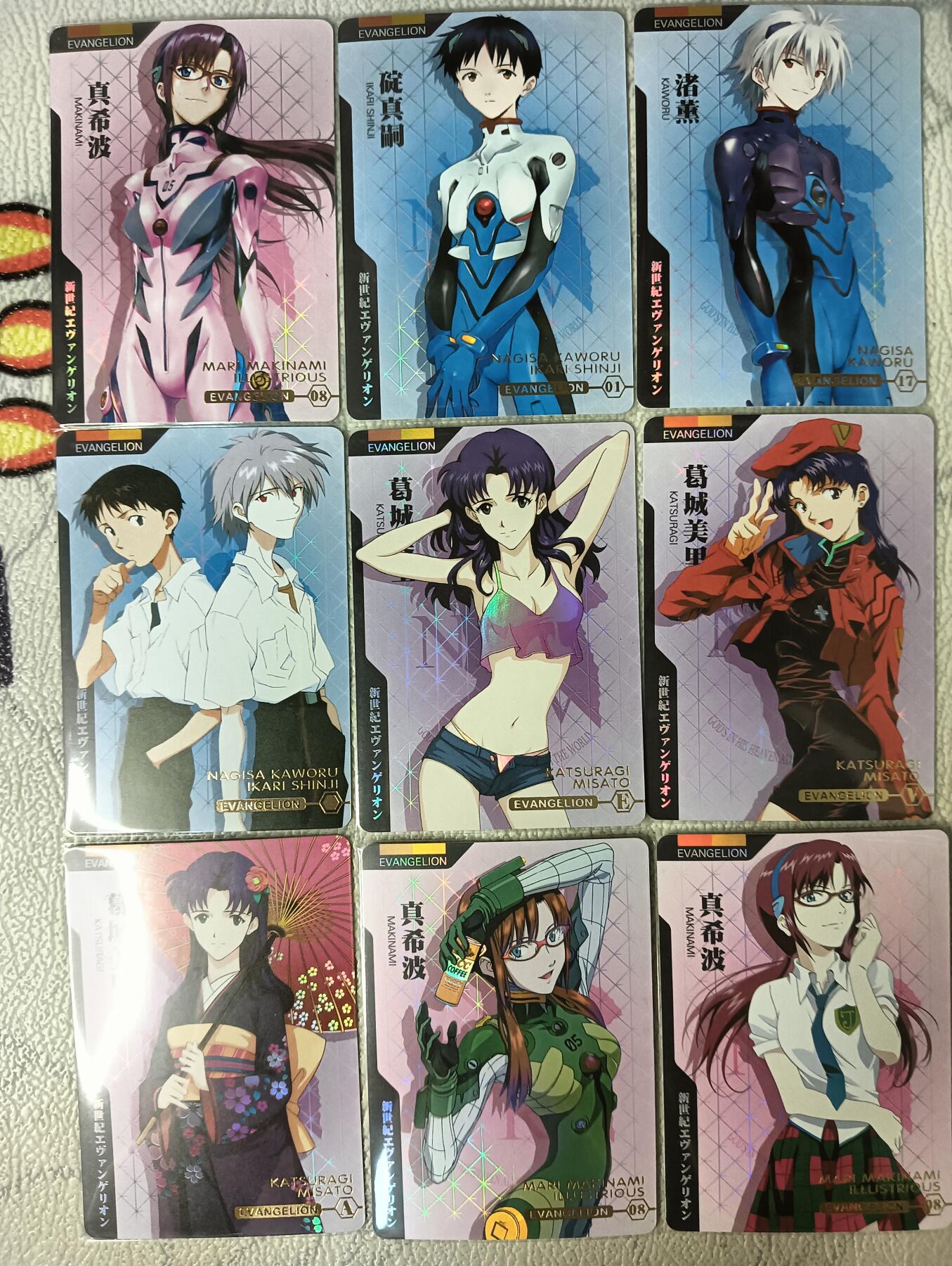 花开卡拍第29期（品控勿拍!!!拍品不寄存，运费5元，自制卡难免瑕疵，可能存在轻微撞角爆边等出厂瑕疵，品控介意勿拍！） 京珞卡牌 eva彩闪sp九张