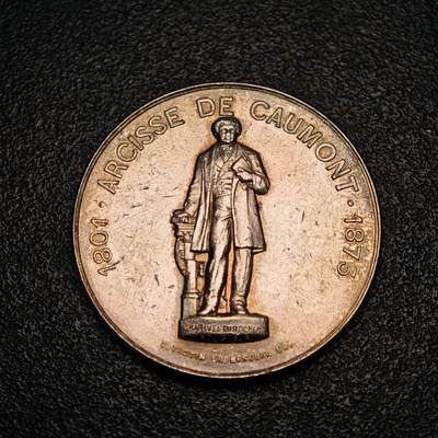 【德藏】世界币章拍卖第136期（拍品征集中~欢迎藏友联系） - 1873年 法国科蒙行政理事会圆形代用币银章  丰饶角边铭 状态安逸 直径约：32.3mm；重约：16.4g