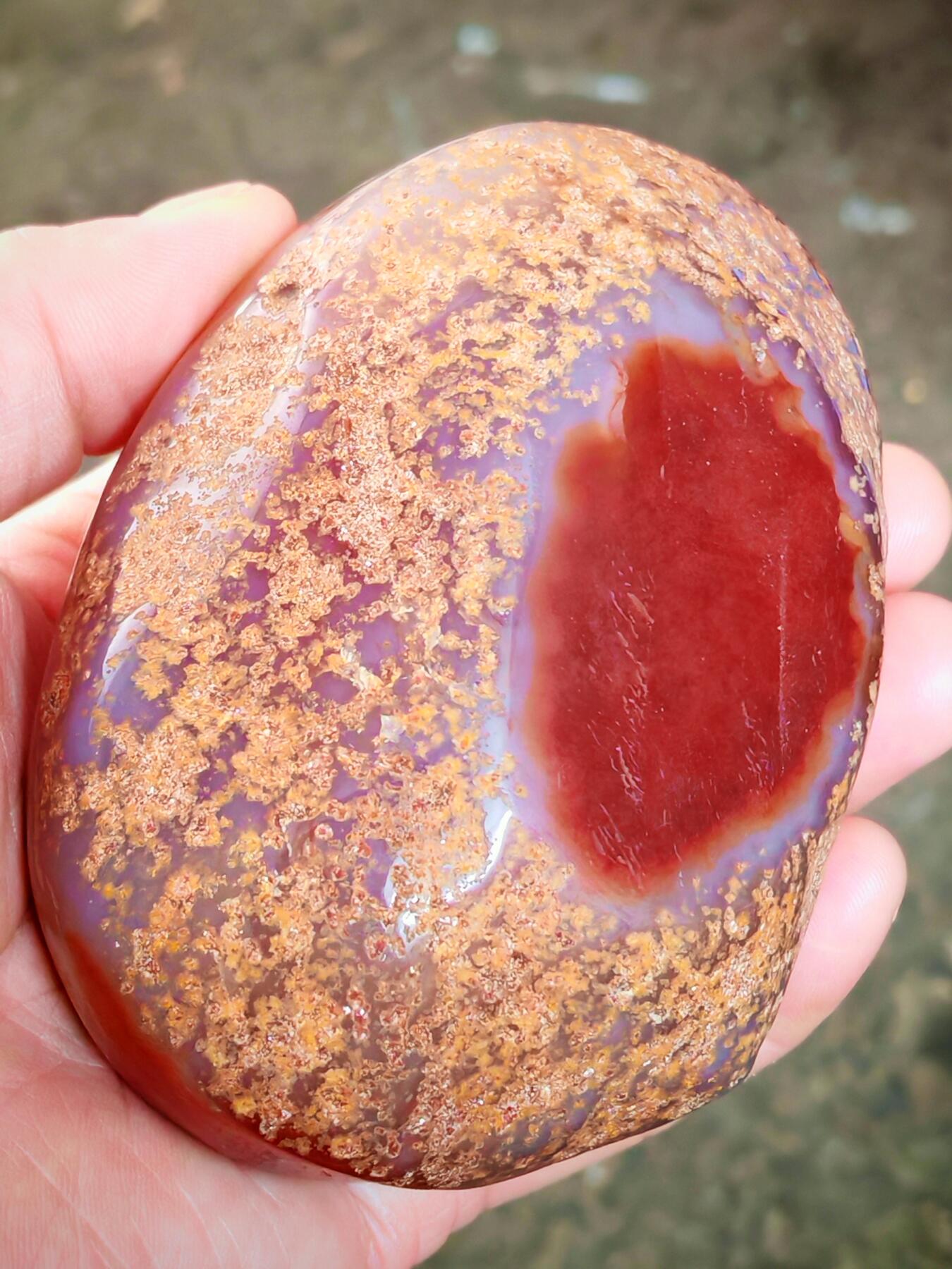 ❤精品缠丝玛瑙原石原皮笔洗烟灰缸(41049)规格105*75*33mm重量306g