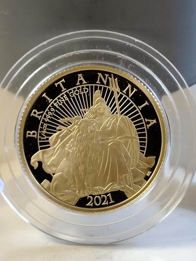 英国2021年大不列颠女神7.8克纪念金币，9999金，发行775枚