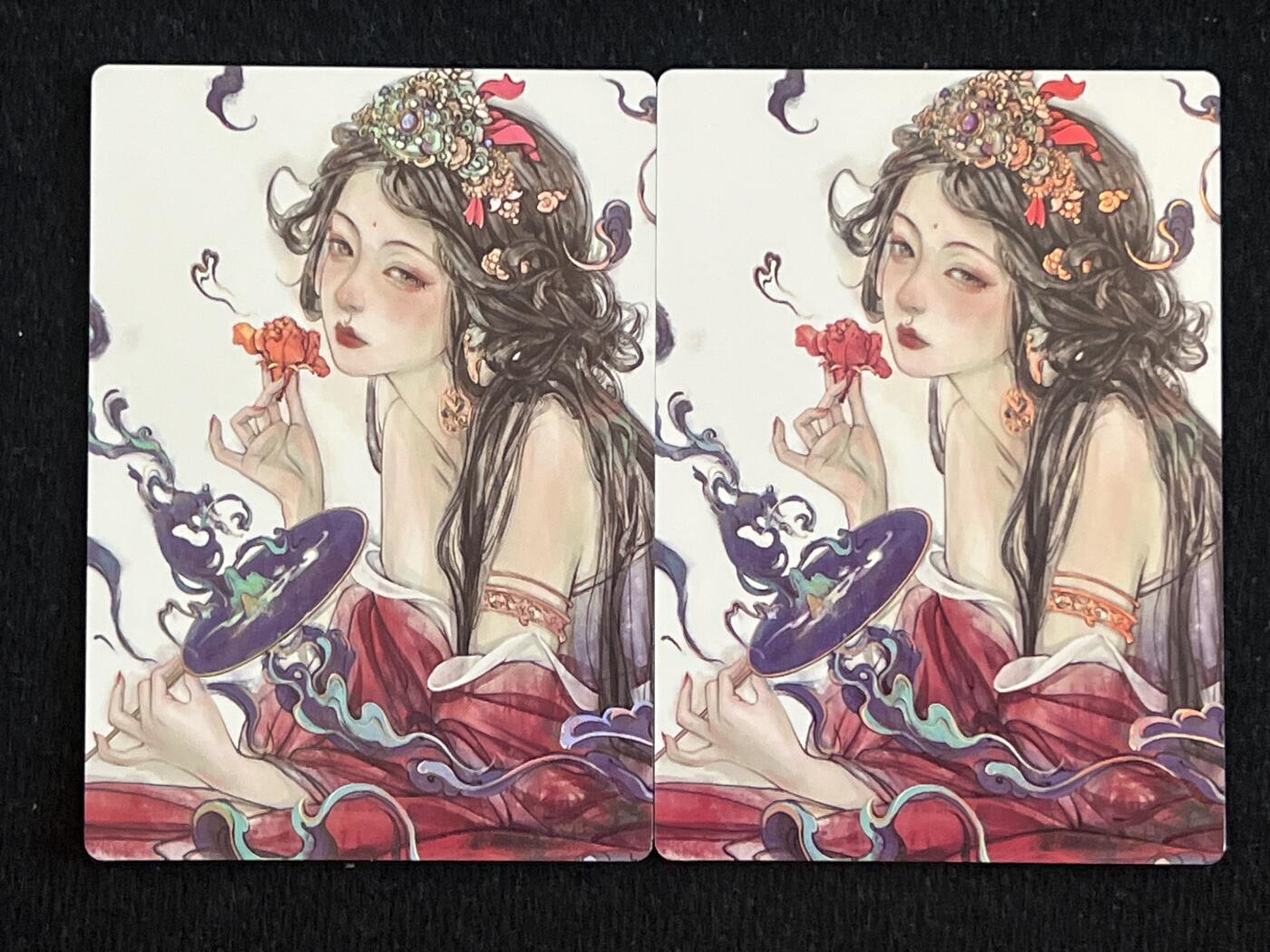 卡牌发烧友第7期（收拍品，各类国潮卡牌，不寄存，自制卡难免瑕疵，可能存在出厂瑕疵，品控介意勿拍！） 卡联社 山海美人 敦煌梦 对卡 彩闪