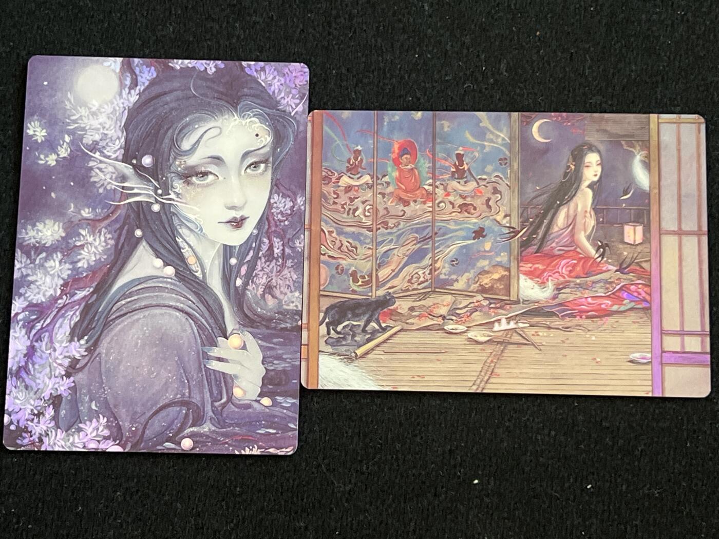 卡牌发烧友第7期（收拍品，各类国潮卡牌，不寄存，自制卡难免瑕疵，可能存在出厂瑕疵，品控介意勿拍！） 卡联社 山海美人 九尾狐➕鲮鱼 彩闪