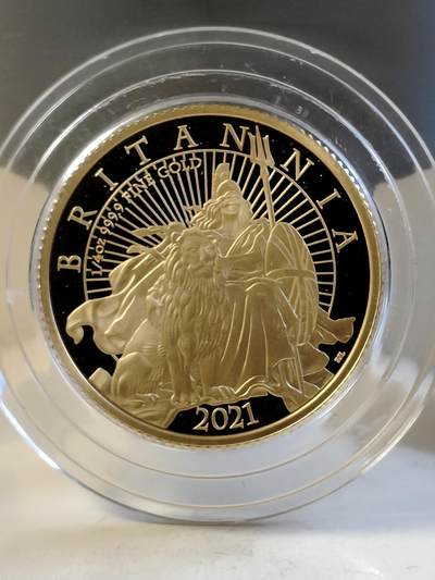 英国2021年大不列颠女神7.8克纪念金币，9999金，发行775枚