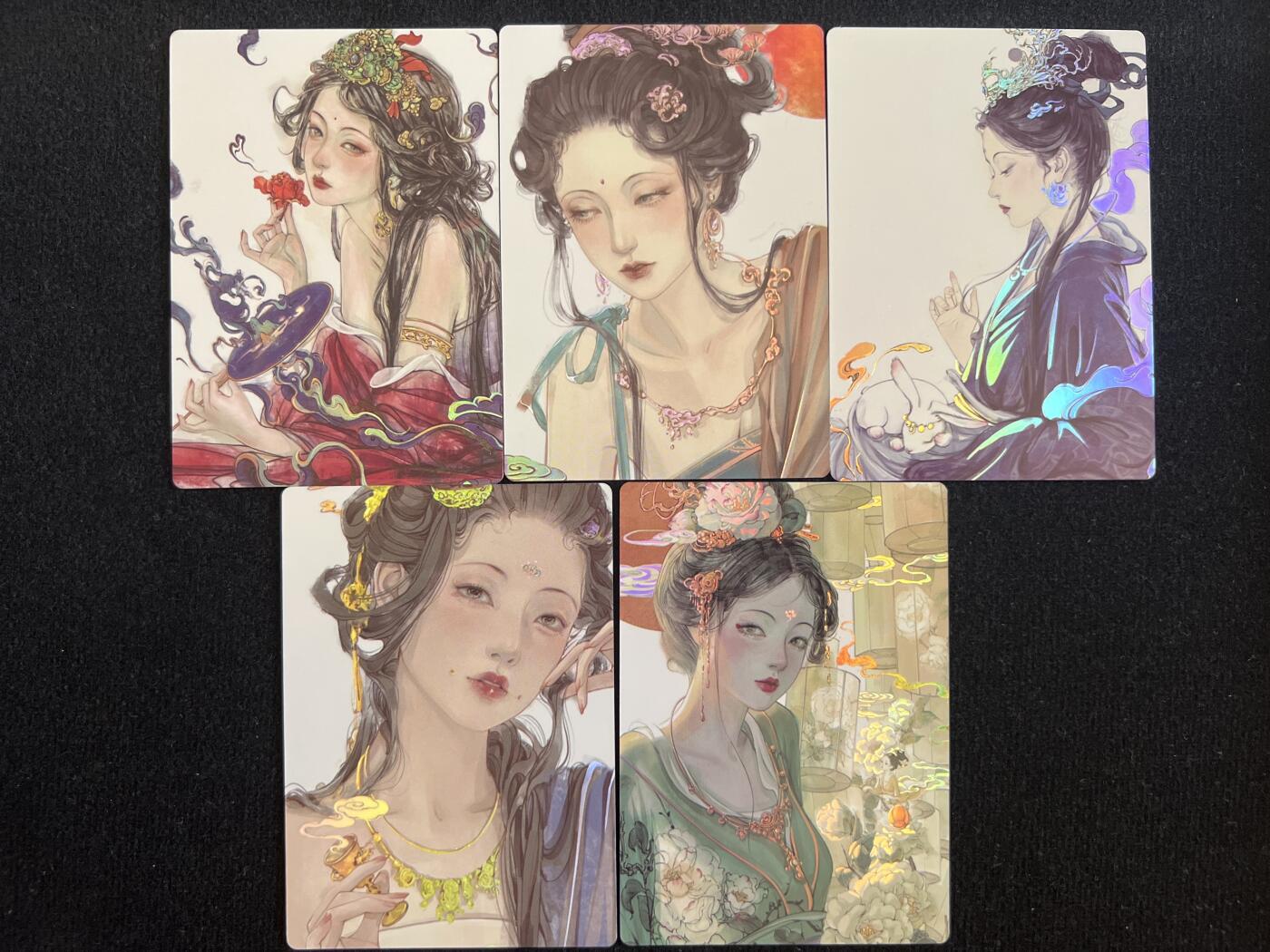 卡牌发烧友第7期（收拍品，各类国潮卡牌，不寄存，自制卡难免瑕疵，可能存在出厂瑕疵，品控介意勿拍！） 卡联社 山海美人 敦煌梦 彩闪 五张